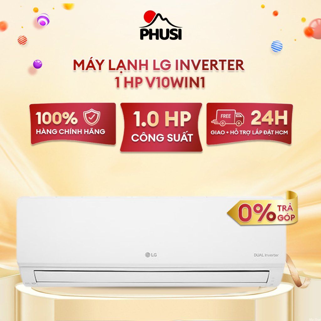 Máy lạnh LG Inverter 1HP V10WIN1 Mới 2024
