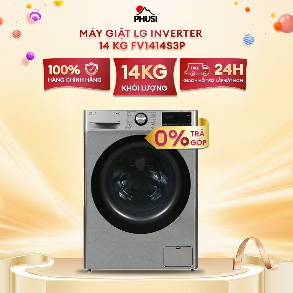 Máy giặt LG Inverter 14 kg FV1414S3P -