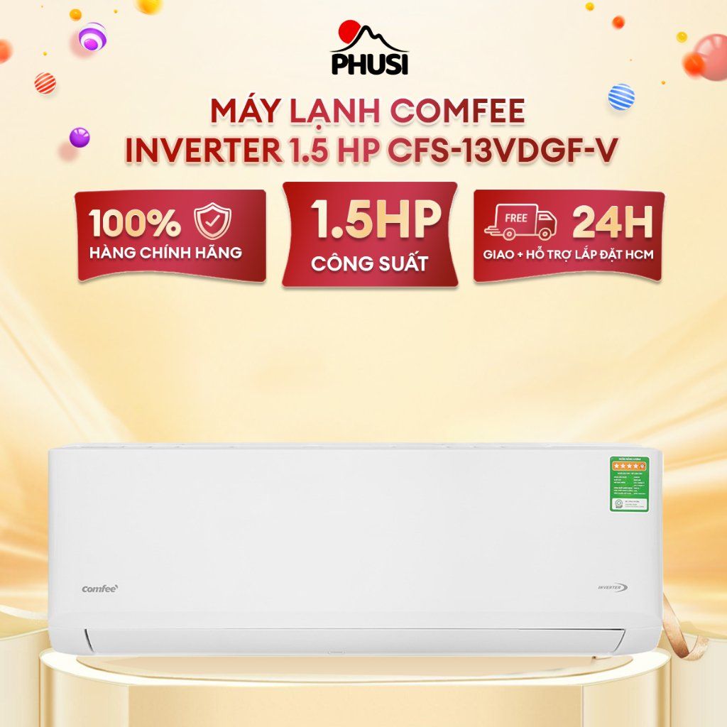 Máy lạnh Comfee Inverter 1.5 HP CFS-13VDGF-V