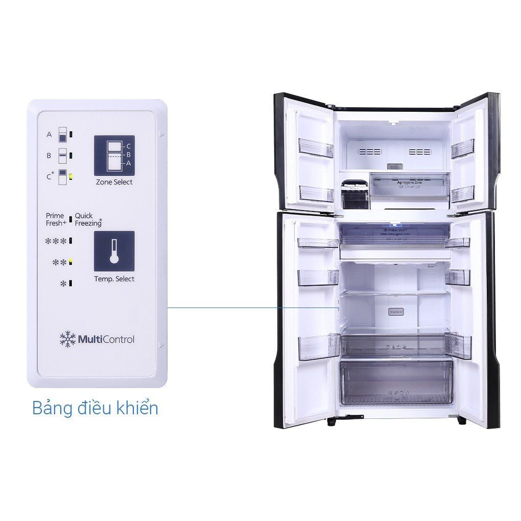 Tủ lạnh Panasonic Inverter 550 lít Multi Door NR-DZ601VGKV -