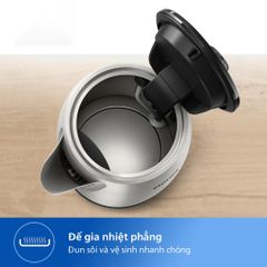 Ấm Đun Siêu Tốc Philips HD9350, 1.7Lit - 2200w, Thân Inox 304 Bền Bỉ, Hàng Chính Hãng