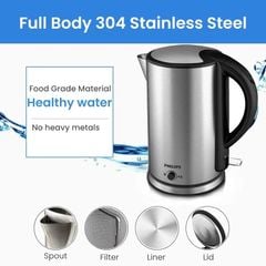 Ấm đun nước điện Philips HD9316 / 03 1700ML Bộ điều khiển nhiệt độ bằng thép không gỉ 304 Ứng dụng trong nhà