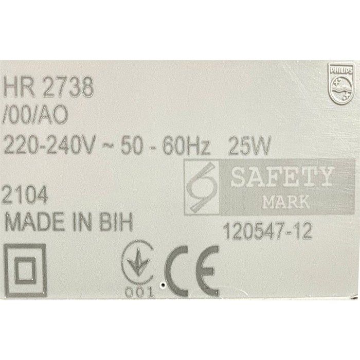 HR2738 Máy vắt cam Philips 25W HR2738 Chất liệu cao cấp, bình chứa 0.5L - Hàng mới Full Box