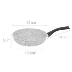 Chảo nhôm chống dính vân đá đáy từ 24 cm Supor F23A24IH -  chịu nhiệt tối đa 380 - 400 độ C