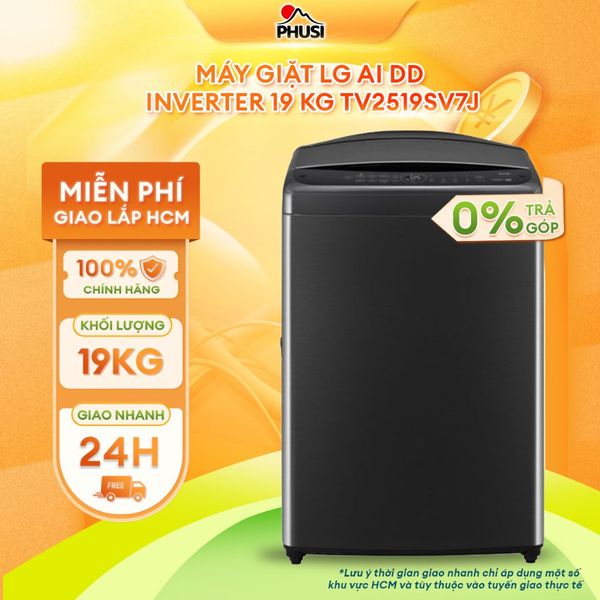 Máy giặt LG AI DD Inverter 19 kg TV2519SV7J