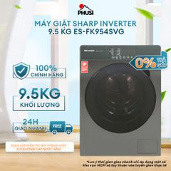 Máy Giặt Lồng Ngang Sharp Inverter 9.5 Kg ES-FK954SVG  Bảo hành 6 tháng