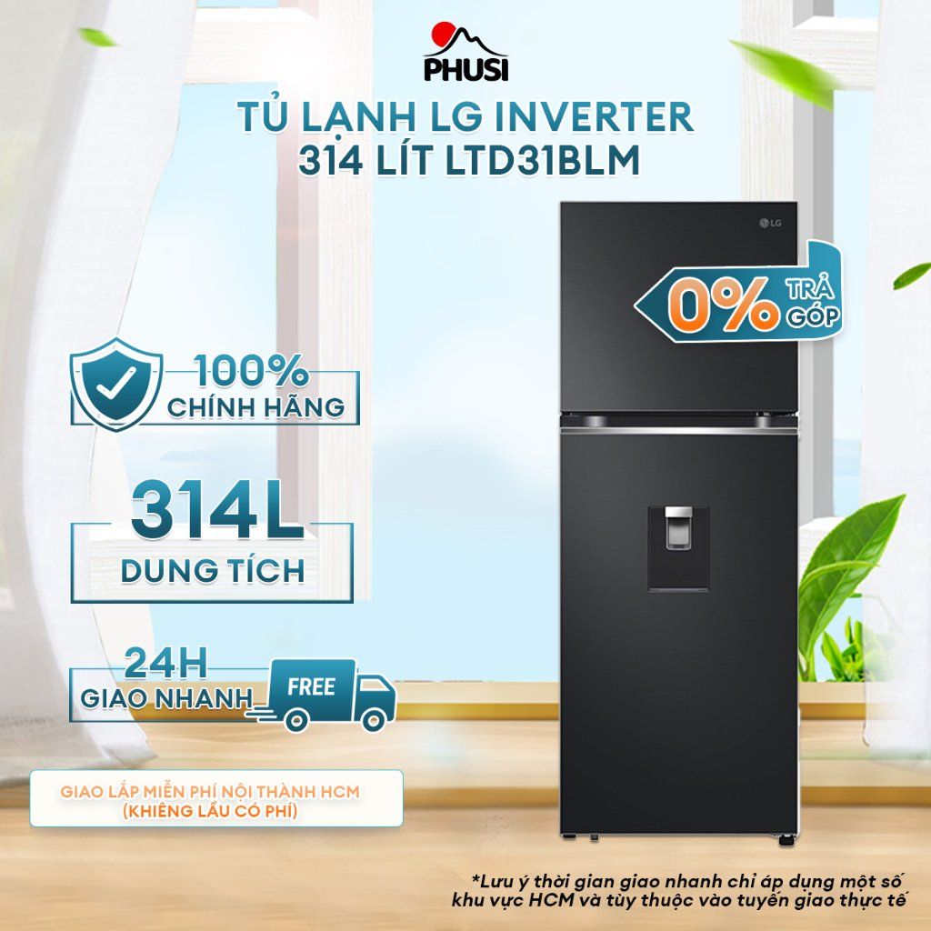 Tủ lạnh LG Inverter 314 lít LTD31BLM