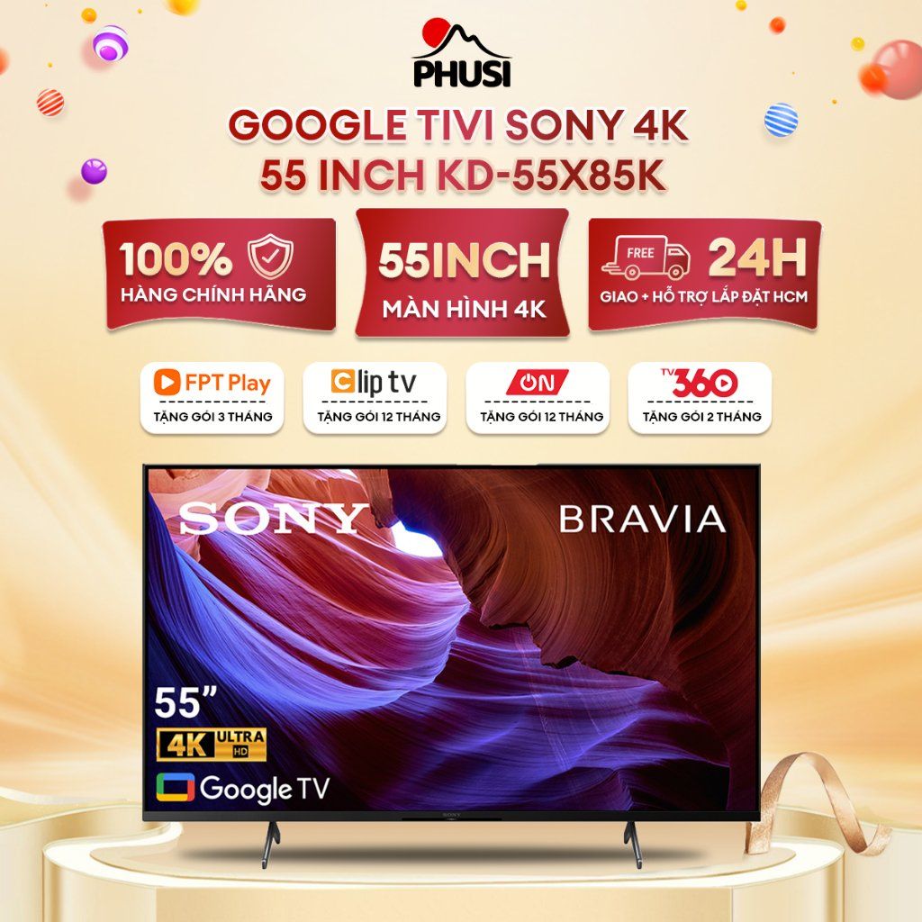 Google Tivi Sony 4K 55 inch KD-55X85K Bảo hành 6 tháng