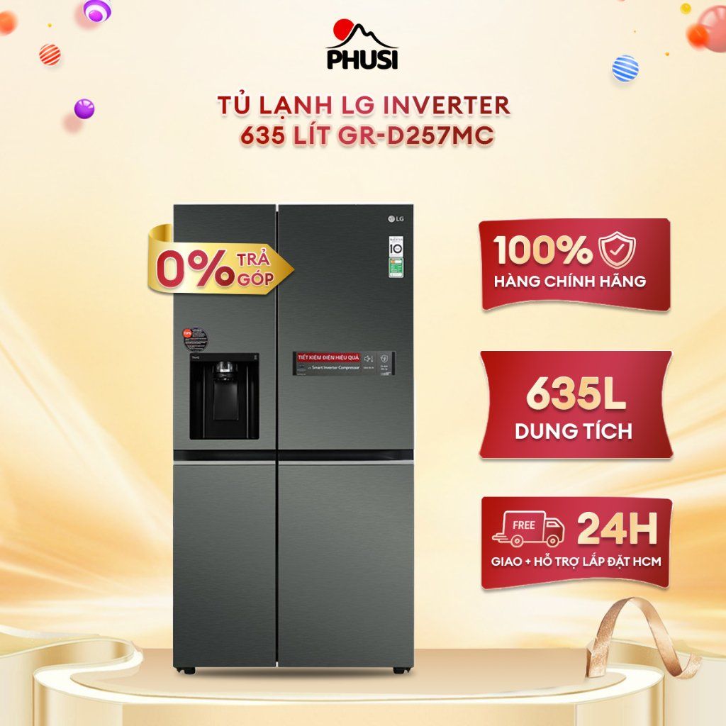 Tủ lạnh LG Inverter 635 Lít GR-D257MC