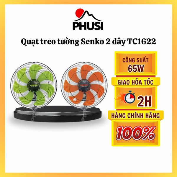 Quạt treo tường Senko 2 dây TC1622 - Màu ngẫu nhiên