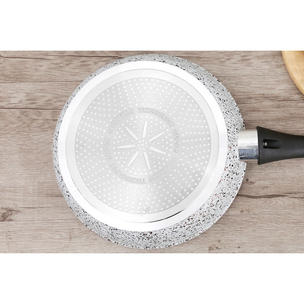Chảo nhôm chống dính vân đá đáy từ 24 cm Supor F23A24IH -  chịu nhiệt tối đa 380 - 400 độ C