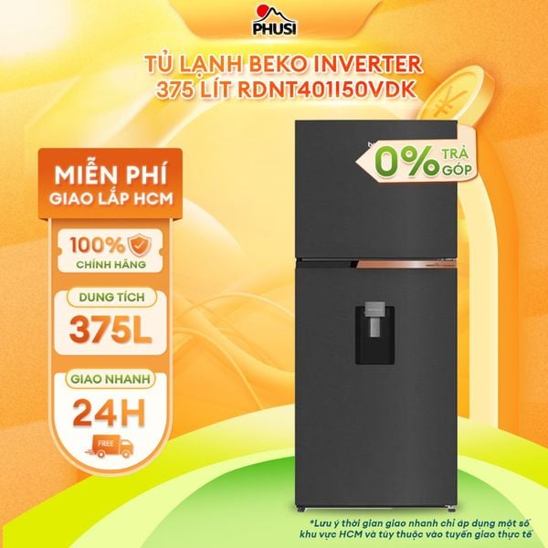 Tủ lạnh Beko Inverter 375 lít RDNT401I50VDK