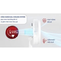 Quạt đứng Tefal Turbo Silence Plus VH689690 - Trắng cánh trắng - Hàng Chính Hãng / BH 02 năm
