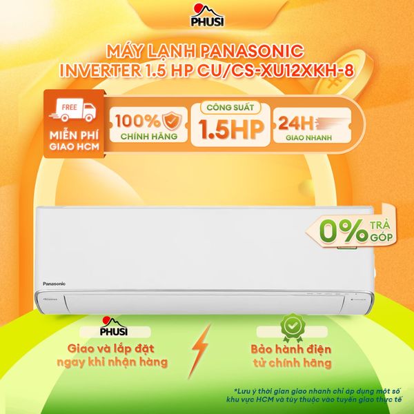 Máy lạnh Panasonic Inverter 1.5 HP CU/CS-XU12XKH-8