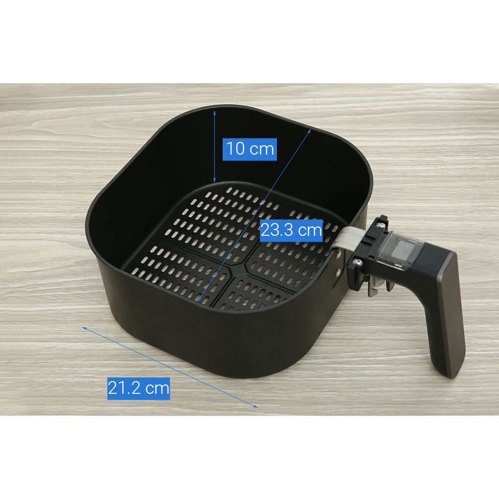 Nồi chiên không dầu Philips HD9280/90 6.2 lít Vỏ nhựa chịu nhiệt cao cấp Lòng nồi bằng thép không gỉ