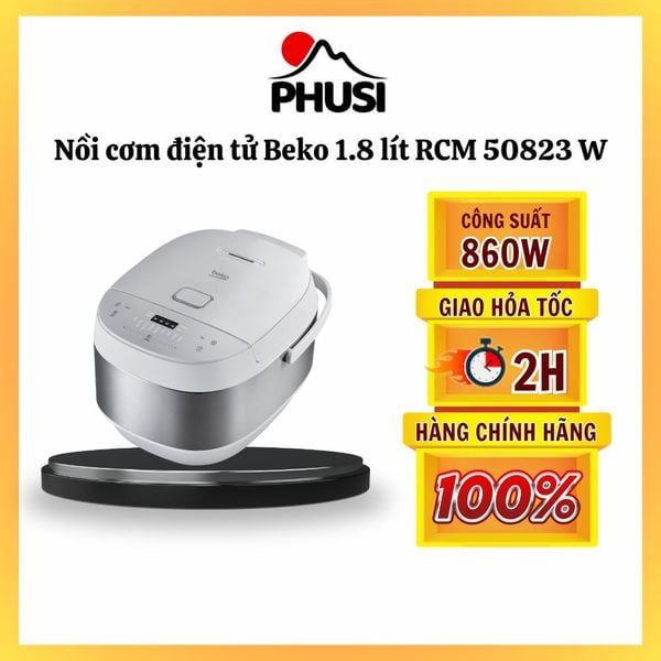 Nồi cơm điện tử Beko 1.8 lít RCM 50823 W