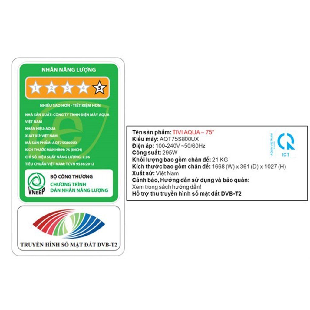 AQT75S800UX Google Tivi QLED Aqua 4K 75 inch AQT75S800UX [MIỄN PHÍ GIAO LẮP HCM]