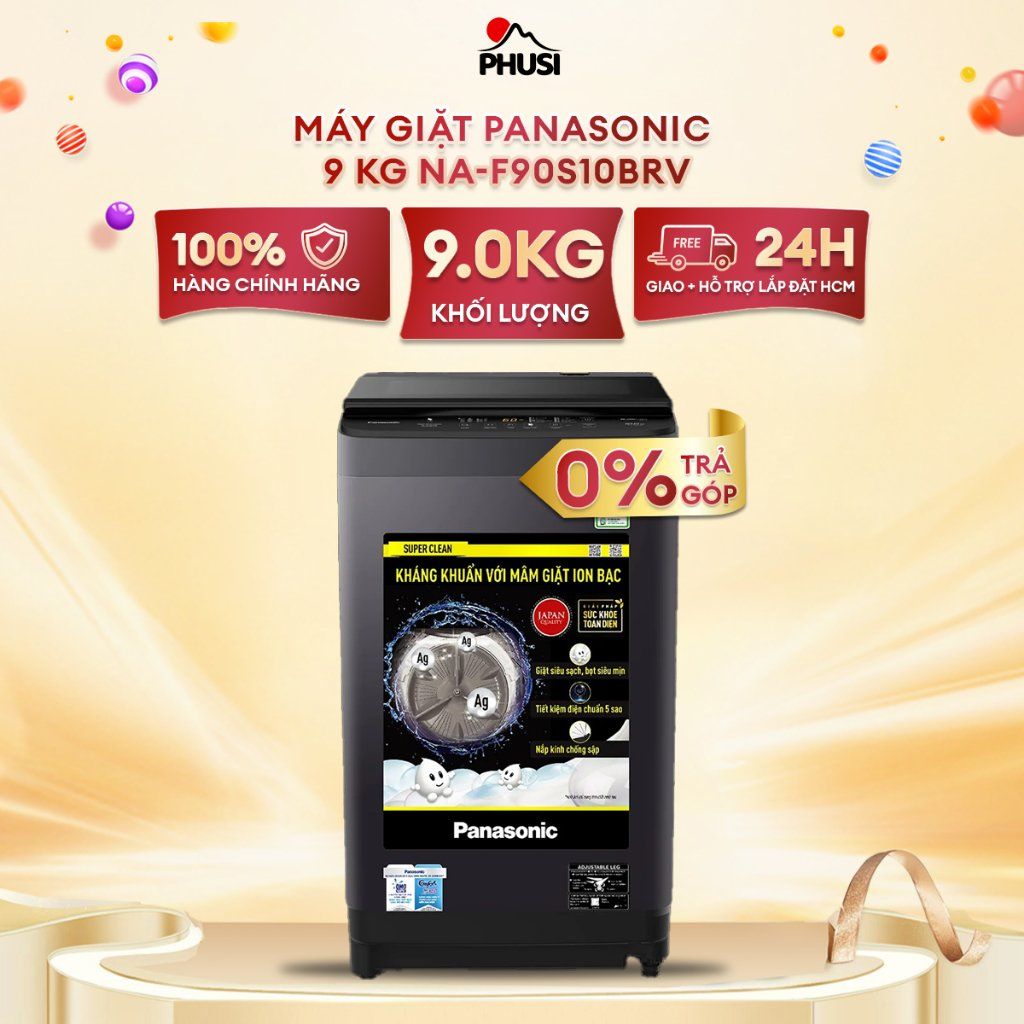 Máy Giặt Lồng Đứng Panasonic 9 Kg NA-F90S10BRV