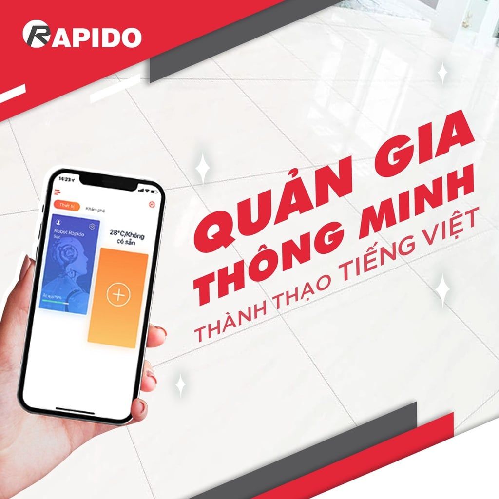 Robot Hút Bụi Lau Nhà Rapido R7S Lực Hút 2500PA - Robot Hút Bụi Thông Minh - Chính Hãng, Mới, Full Box