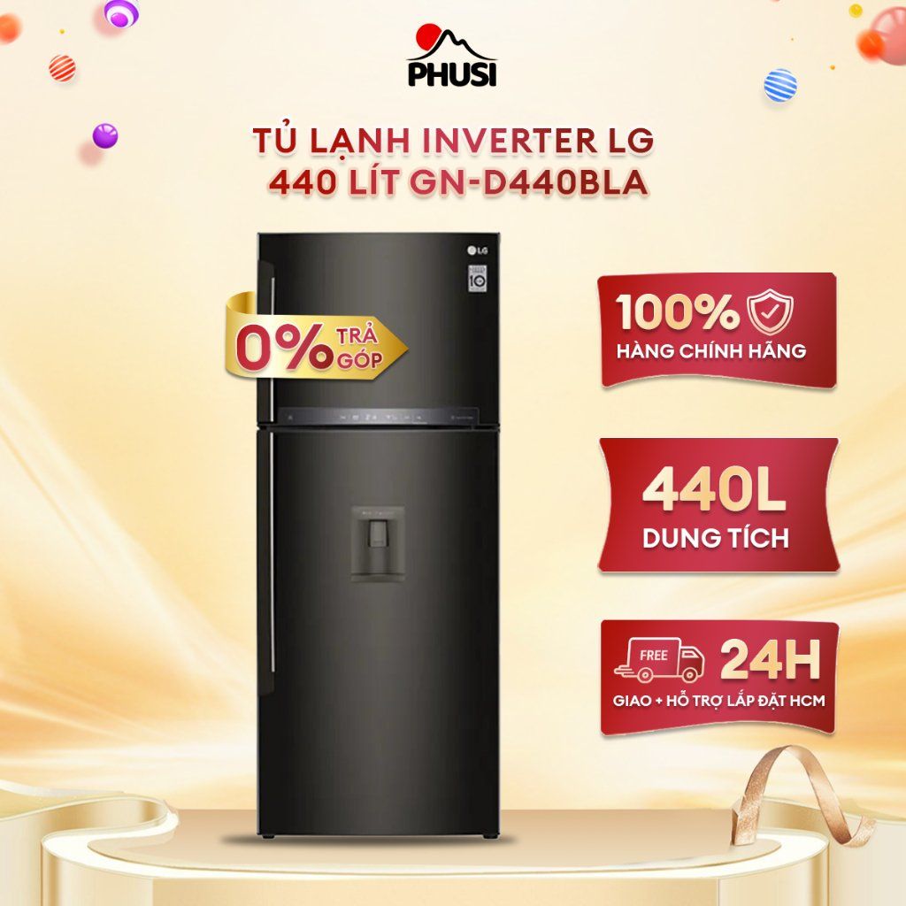 Tủ lạnh LG Inverter 440 lít GN-D440BLA [GIAO HCM]