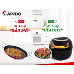 Nồi chiên không dầu Rapido RAF6.5D 6.5 lít - Hàng Chính Hãng, Mới