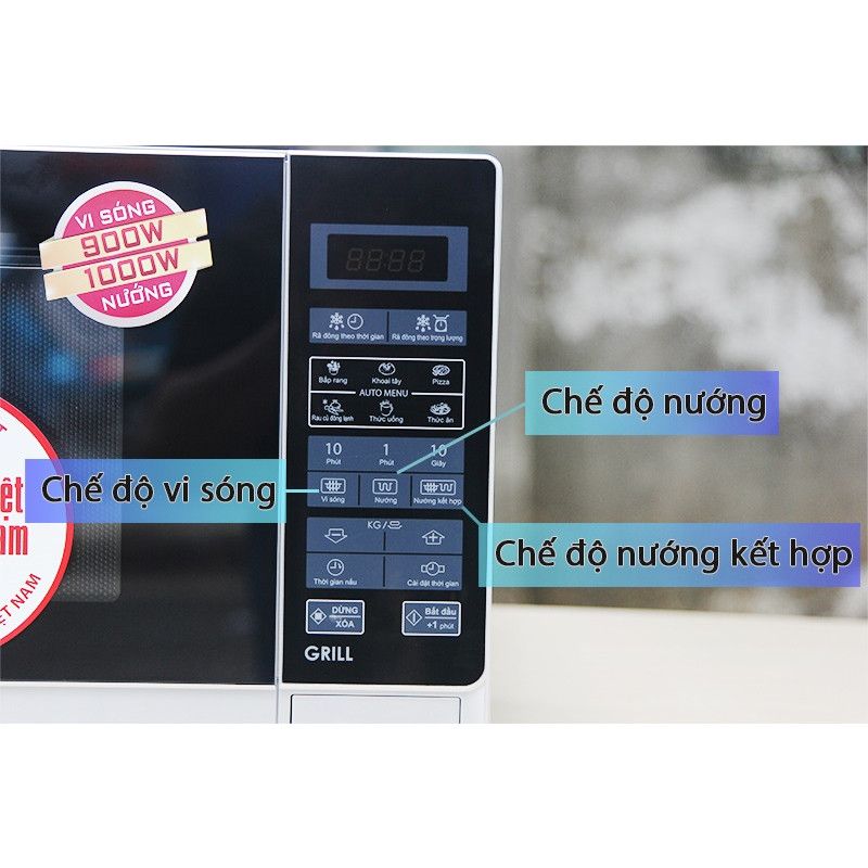 Lò vi sóng Sharp R-G572VN-S điện tử có nướng - Dung tích 25 Lít - Bảo hành 12 tháng chính hãng