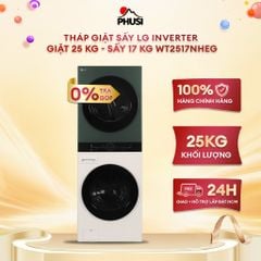 Tháp giặt sấy LG Inverter giặt 25 kg - sấy 17 kg WT2517NHEG