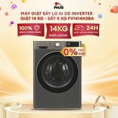 Máy giặt sấy LG AI DD Inverter giặt 14 kg - sấy 8 kg FV1414H3BA