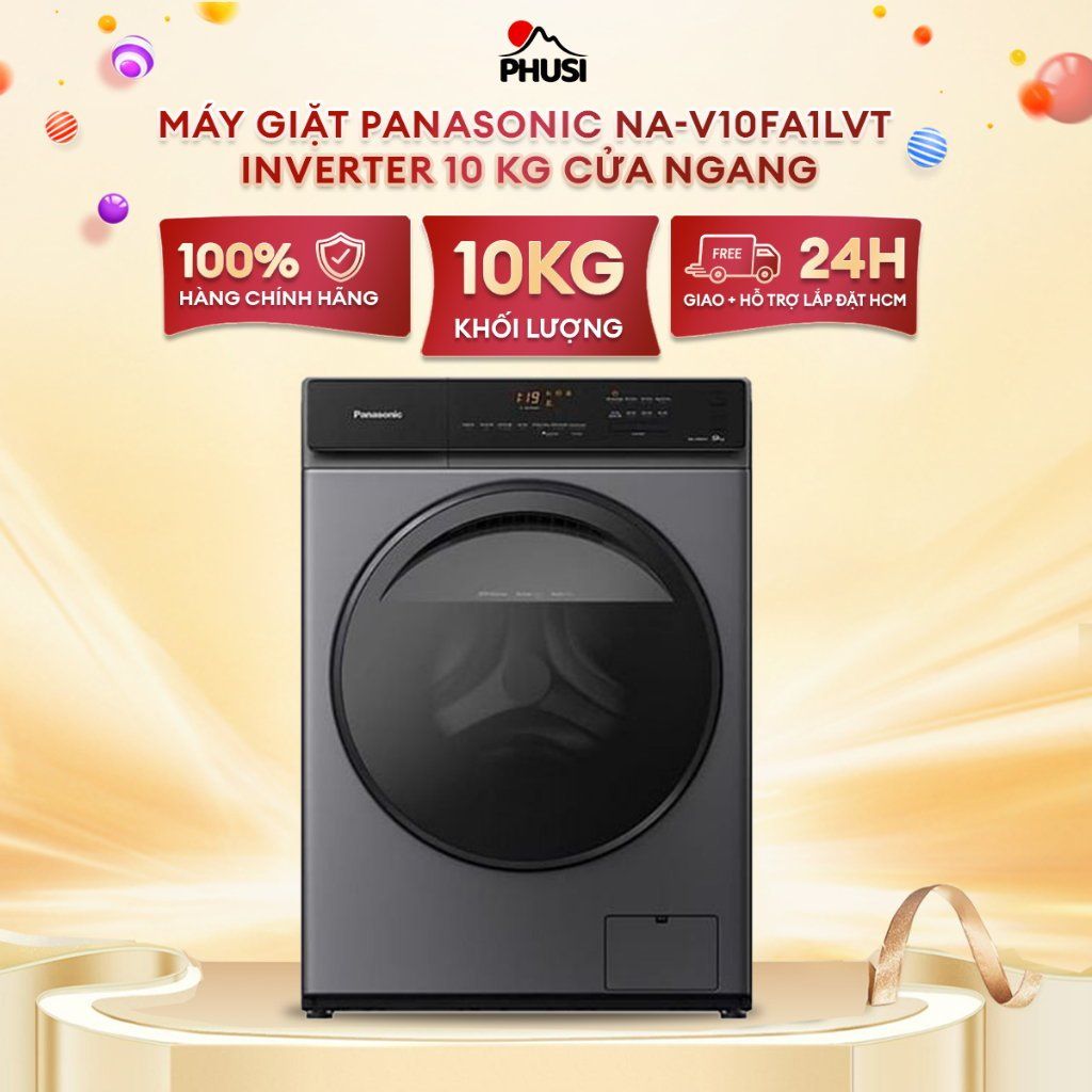 Máy giặt Panasonic NA-V10FA1LVT Inverter 10 Kg cửa ngang