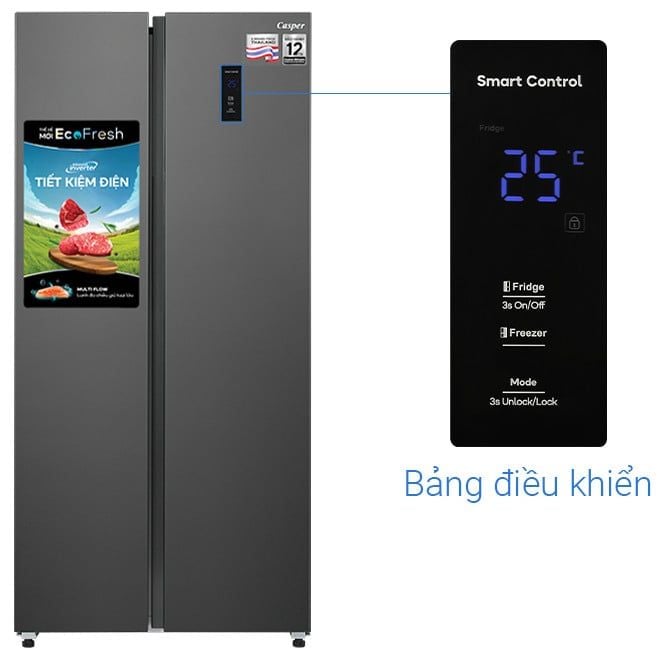 RS-460PG Tủ Lạnh Casper Inverter 458 Lít RS-460PG [GIAO LẮP MIỄN PHÍ HCM]