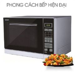 Lò vi sóng Sharp R-G572VN-S điện tử có nướng - Dung tích 25 Lít - Bảo hành 12 tháng chính hãng
