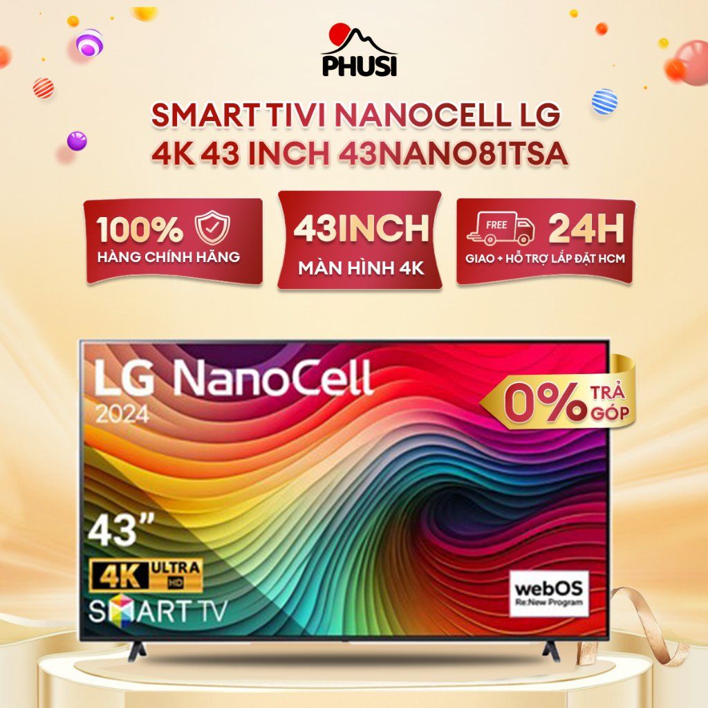 Smart Tivi NanoCell LG 4K 43 inch 43NANO81TSA