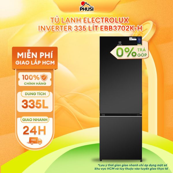 Tủ lạnh Electrolux inverter 335 lít EBB3702K-H