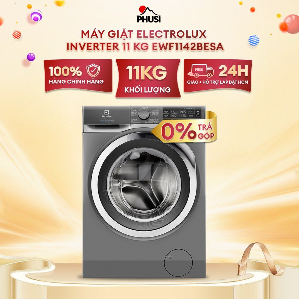 Máy giặt Electrolux Inverter 11 kg EWF1142BESA [MIỄN PHÍ CÔNG LẮP ĐẶT]