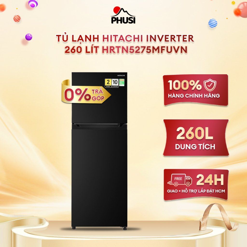 Tủ lạnh Hitachi Inverter 260 lít HRTN5275MFUVN