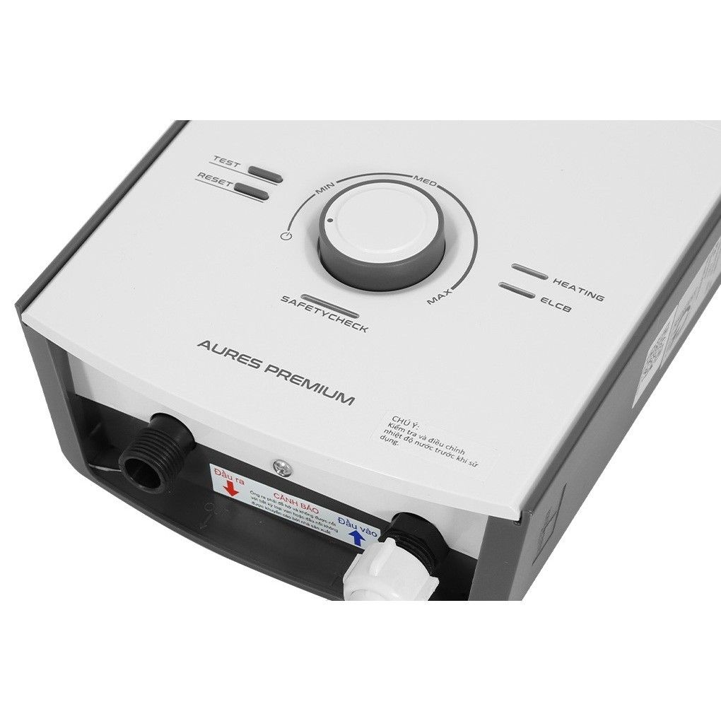 AURES PREMIUM 4.5P IVORY - Máy nước nóng trực tiếp Ariston 4500W AURES PREMIUM 4.5P IVORY Bơm Trợ Lực, Kèm Vòi Sen