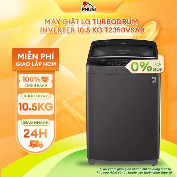 Máy giặt LG TurboDrum Inverter 10.5 kg T2350VSAB