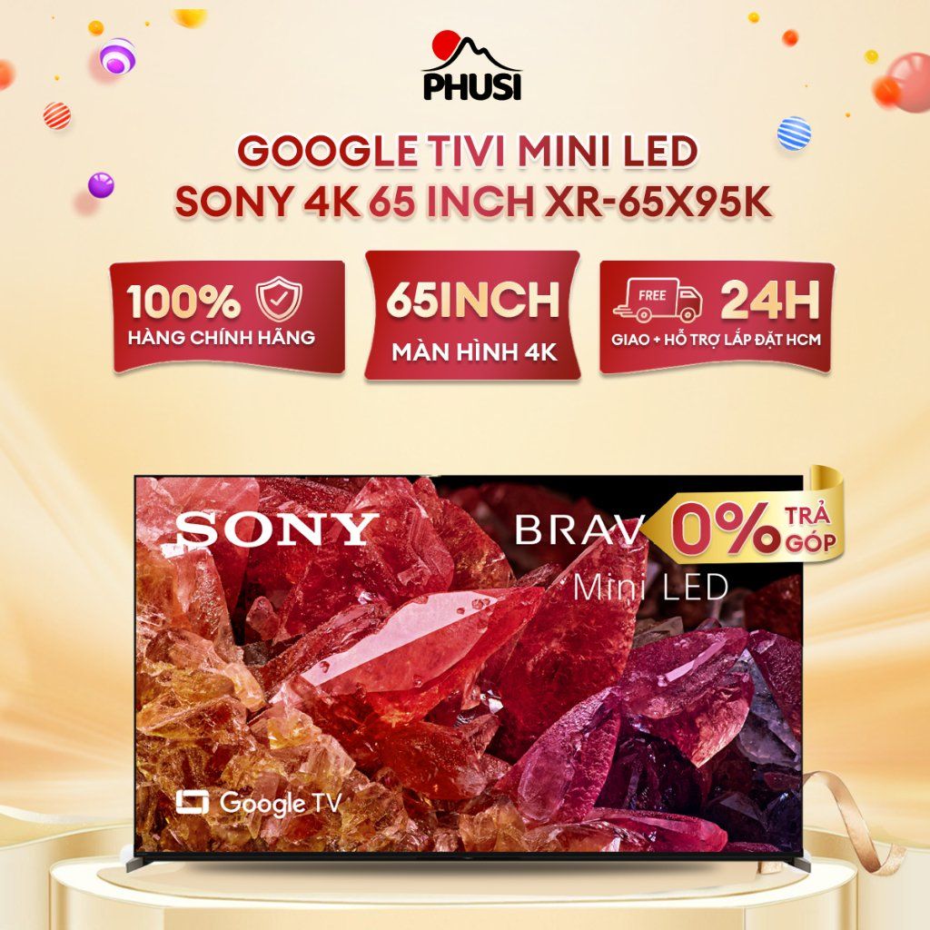 Google Tivi Mini LED Sony 4K 65 inch XR-65X95K