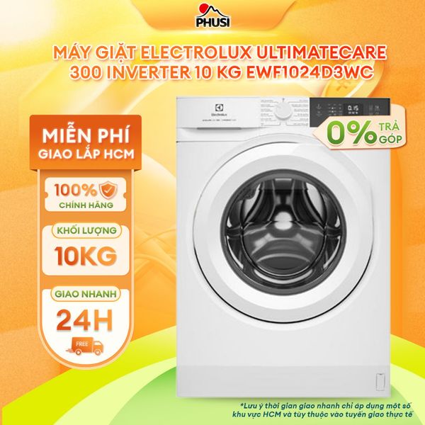 Máy giặt Electrolux UltimateCare 300 Inverter 10 kg EWF1024D3WC