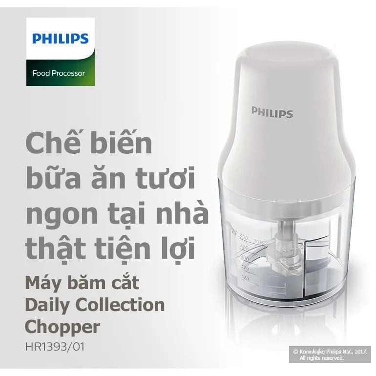 Máy xay thịt PHILIPS HR1393 /00 0.7L - Hàng Chính Hãng