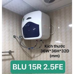 BLU 15 R 2.5 FE Máy nước nóng gián tiếp Ariston BLU 15 R 2.5 FE 2500W Hàng Mới Chính Hãng