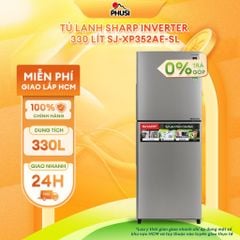 SJ-XP352AE-SL Tủ Lạnh Sharp Inverter 330 lít [Giao lắp miễn phí HCM] Bảo Hành Chính Hãng