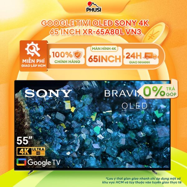 Google Tivi OLED Sony 4K 65 inch XR-65A80L VN3