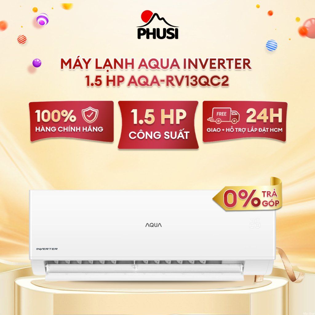 Máy Lạnh AQUA 1.5 HP AQA-RV13QC2 model 2024 - Hàng Chính Hãng