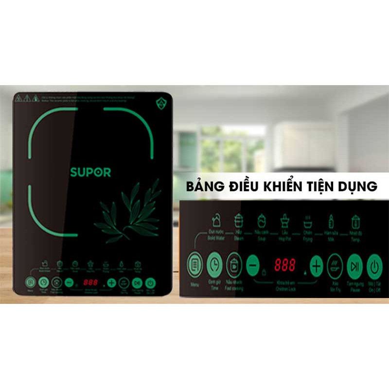 Bếp điện từ Easy Cooking Supor SDHCB11TVN-GR-210 - Công suất 2100W, bảo hành chính hãng