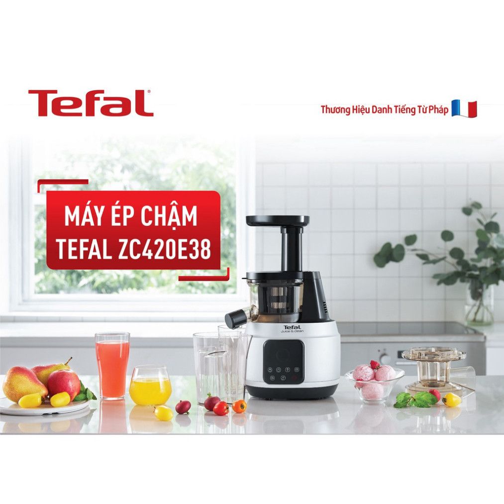 Máy ép chậm trái cây Tefal ZC420E38 Hàng Mới Chính Hãng- BH 2 năm