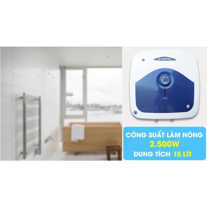 BLU 15 R 2.5 FE Máy nước nóng gián tiếp Ariston BLU 15 R 2.5 FE 2500W Hàng Mới Chính Hãng