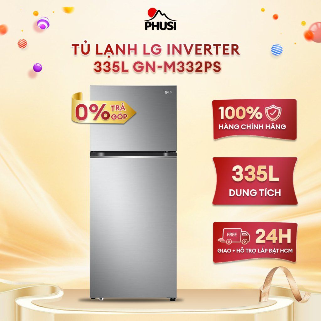 Tủ lạnh LG Inverter 335 lít GN-M332PS
