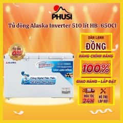 [HB-650CI] - [MIỄN PHÍ GIAO LẮP] Tủ đông Alaska Inverter 510 lít HB-650CI