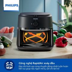 Nồi Chiên Không Dầu Philips NA130/00, 6.2Lit - 1700W, Hàng Chính Hãng